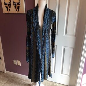 14th & Union Sweater knot Cardigan black Green Medium sweater jacket